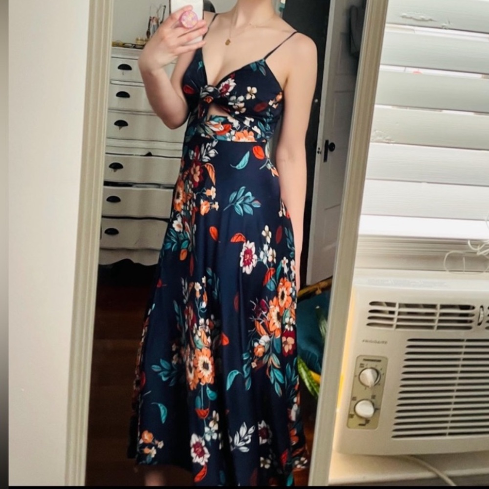 Floral Spaghetti Strap Dress